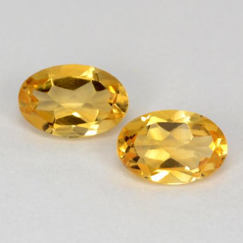 Deep Golden Orange Citrine Gem - 0.4ct Oval Facet (ID: 543713)
