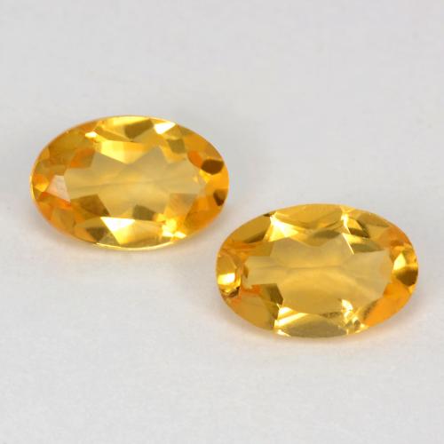 Naranja dorado intenso Citrina Gema - 0.4ct Forma ovalada (ID: 543714)