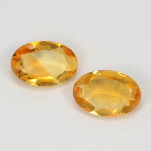 Dark Golden Citrine Gem - 0.4ct Oval Facet (ID: 543720)