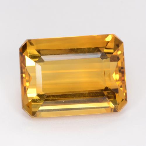 Orange-Gold Цитрин Камень - 11.9ct Фасетный Октагон (ID: 543812)
