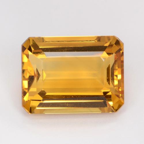 Orange-Gold Citrine Gem - 11.5ct Octagon Facet (ID: 543813)