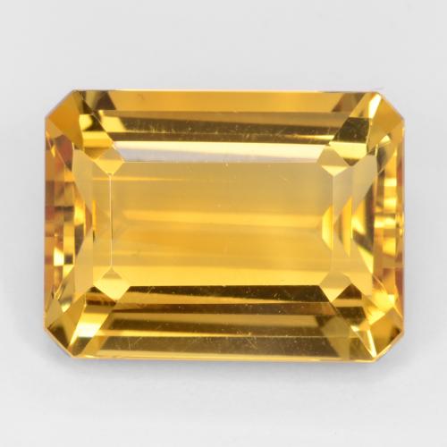 Deep Golden Orange Citrine Gem - 10.7ct Octagon Facet (ID: 543821)