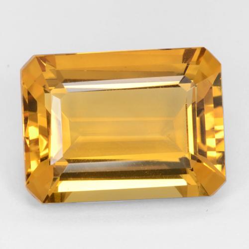 Dark Golden Citrine Gem - 10.1ct Octagon Facet (ID: 543825)