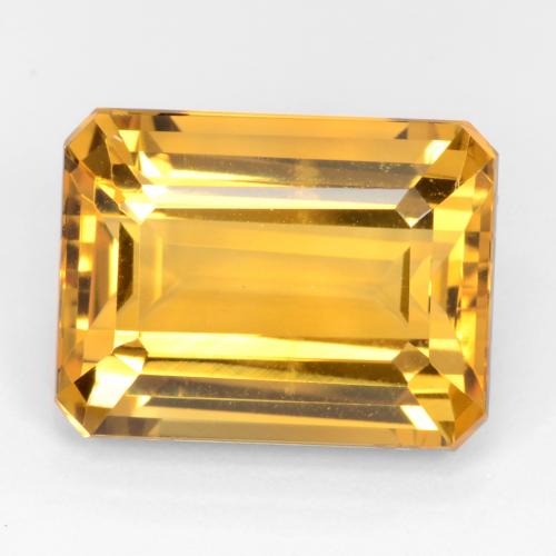 Dark Golden Citrine Gem - 12.8ct Octagon Facet (ID: 543826)