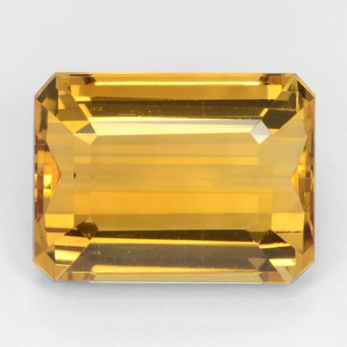 Dark Golden Цитрин Камень - 13.1ct Фасетный Октагон (ID: 543828)