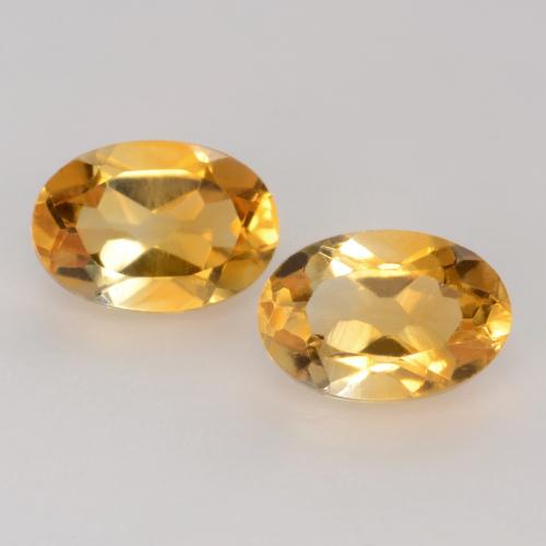 Medium-Dark Golden Цитрин Камень - 0.5ct Фасетный Овал (ID: 543988)