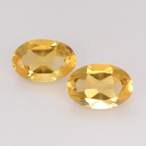 Orange-Gold Цитрин Камень - 0.4ct Фасетный Овал (ID: 543991)