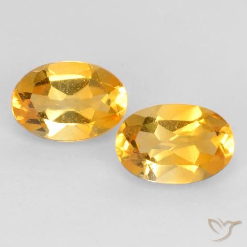 0.84 ct Yellow Citrine, 6 x 4.1 mm Oval Cut From Brazil, Photo A