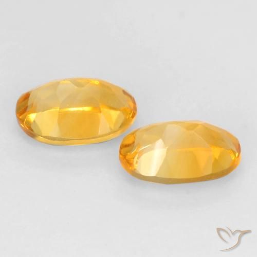 Citrine Gemstones in 6 x 4 mm (calibrated) Size for Sale, Citrine Stones in Orange-Gold Color
