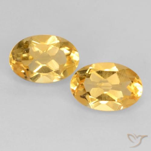0.8 ct Yellow Citrine, 6 x 4 mm Oval Cut From Brazil, Photo A