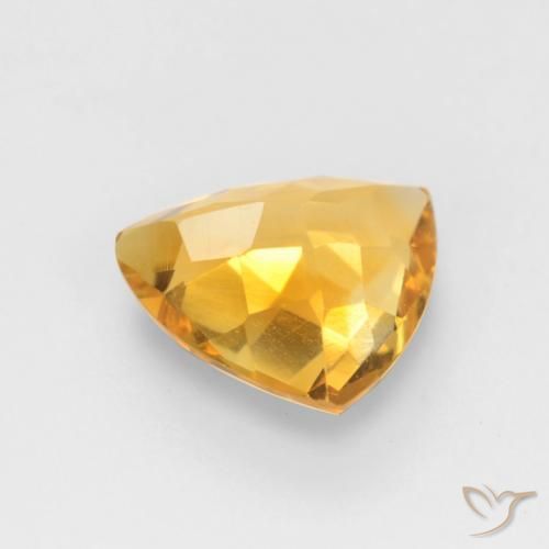Citrine Gemstone in 7.7 x 7.6 mm Size for Sale, Citrine Stone in Deep Golden Orange Color