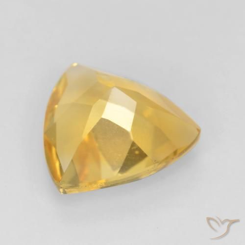 Citrine Gemstone in 8.4 x 8.1 mm Size for Sale, Citrine Stone in Medium Gold Color