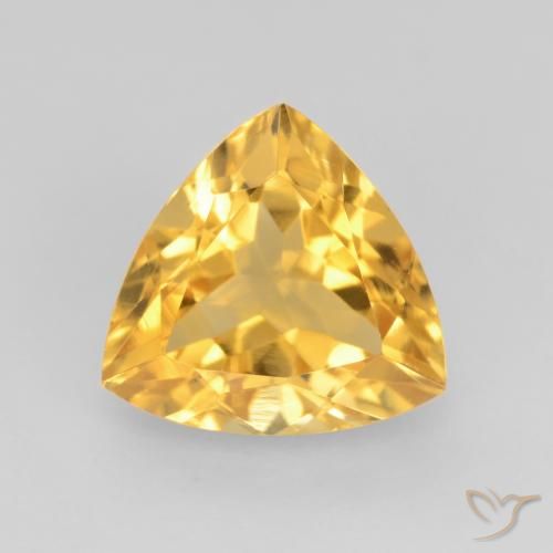 1.72ct Natural Bright Gold Citrine, Trillion, VVS-VS