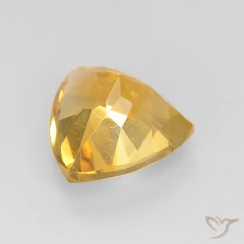 Citrine Gemstone in 8.3 x 8.1 mm Size for Sale, Citrine Stone in Bright Gold Color