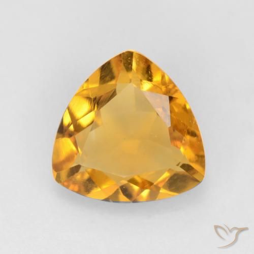 1.28ct Natural Medium-Light Orange-Gold Citrine, Trillion, VVS-VS