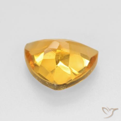Citrine Gemstone in 8 x 8 mm (calibrated) Size for Sale, Citrine Stone in Medium-Light Orange-Gold Color