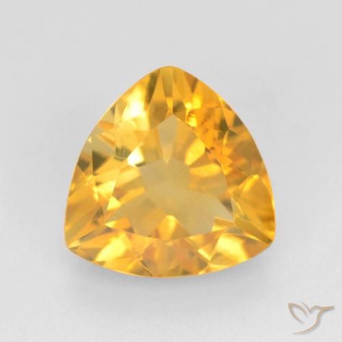 1.41ct Natural Dark Golden Citrine, Trillion, VVS-VS