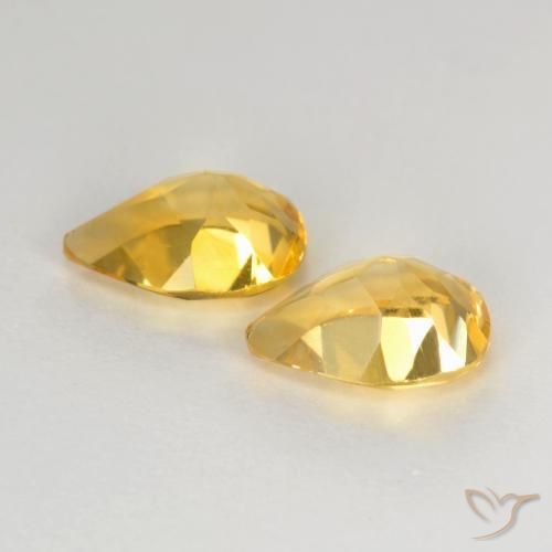 Citrine Gemstones in 7 x 5 mm (calibrated) Size for Sale, Citrine Stones in Golden Orange Color