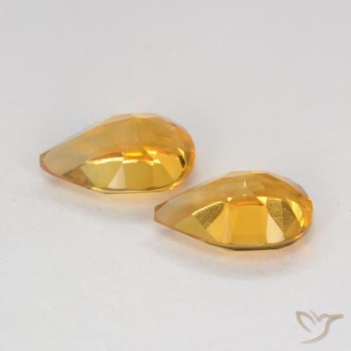Citrine Gemstones in 7 x 5 mm (calibrated) Size for Sale, Citrine Stones in Deep Golden Orange Color