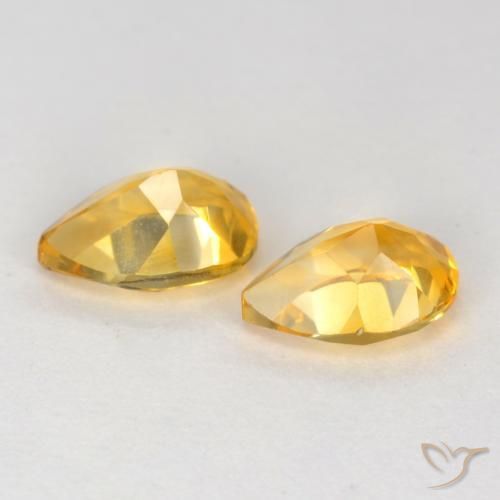 Citrine Gemstones in 7 x 5 mm (calibrated) Size for Sale, Citrine Stones in Bright Gold Color