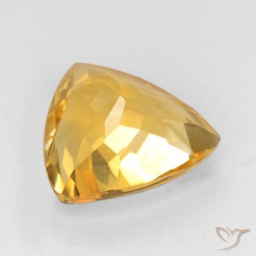 Citrine Gemstone in 8.5 x 8.4 mm Size for Sale, Citrine Stone in Medium Gold Color