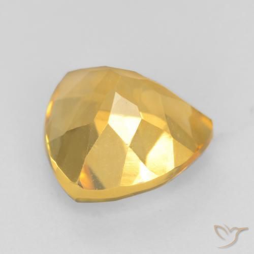 Citrine Gemstone in 8 x 8 mm (calibrated) Size for Sale, Citrine Stone in Bright Gold Color