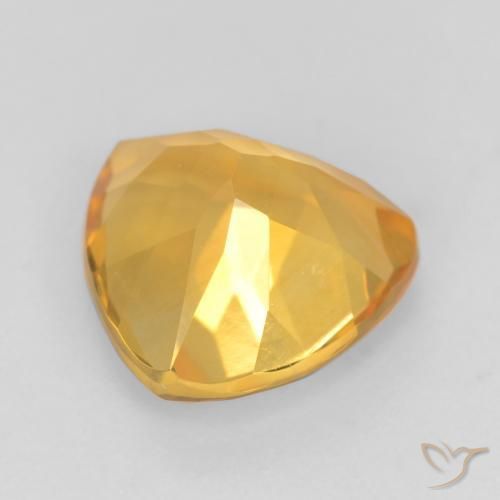 Citrine Gemstone in 8 x 8 mm (calibrated) Size for Sale, Citrine Stone in Medium Gold Color