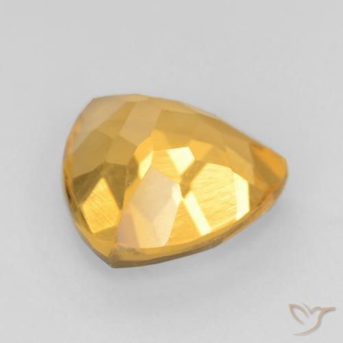 Citrine Gemstone in 8 x 8 mm (calibrated) Size for Sale, Citrine Stone in Medium Gold Color