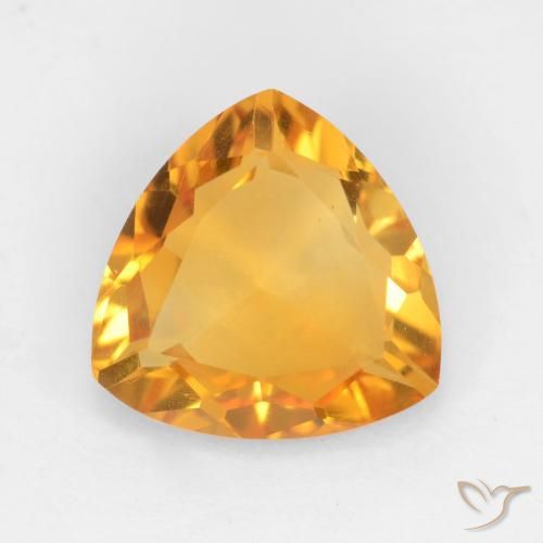 Deep Orange-Gold Цитрин Камень - 2ct Огранка Триллион Фасетная (ID: 545093)