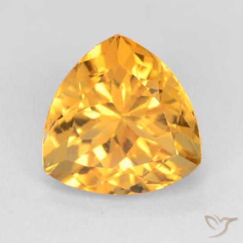 2.48ct Natural Medium Golden Citrine, Trillion, VS