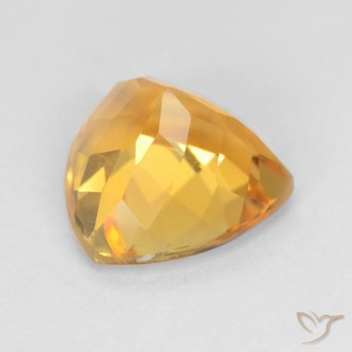 Citrine Gemstone in 9 x 9 mm (calibrated) Size for Sale, Citrine Stone in Medium Golden Color