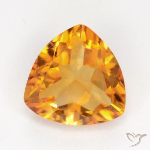 Medium Orange Citrin Edelstein - 2ct Trillantschliff (ID: 545211)
