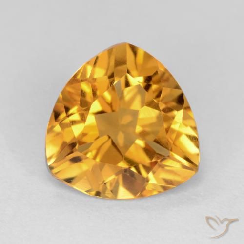 1.72ct Natural Dark Golden Citrine, Trillion, VVS-VS