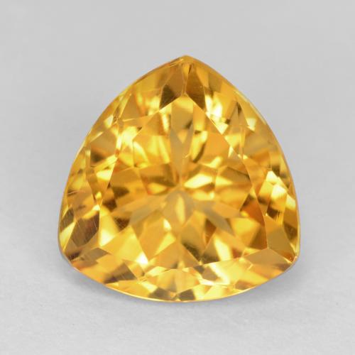Deep Golden Orange Цитрин Камень - 2.4ct Огранка Триллион Фасетная (ID: 545214)