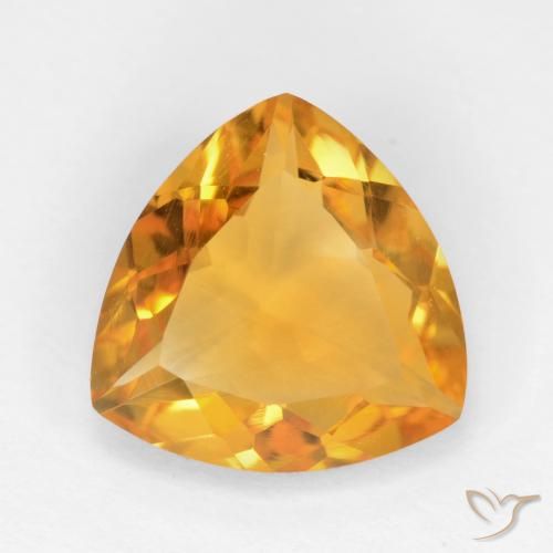 1.88ct Natural Orange-Gold Citrine, Trillion, VVS-VS