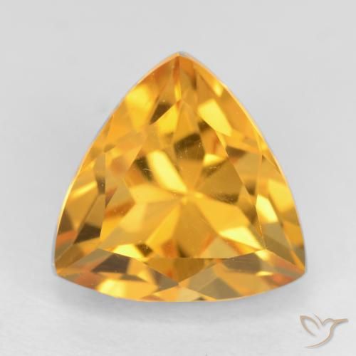 2.82ct Natural Orange-Gold Citrine, Trillion, VVS-VS