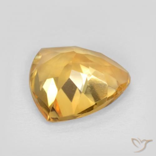 Citrine Gemstone in 9 x 9 mm (calibrated) Size for Sale, Citrine Stone in Medium-Light Golden Color