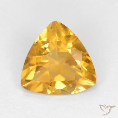 1.39ct Natural Dark Golden Citrine, Trillion, VS