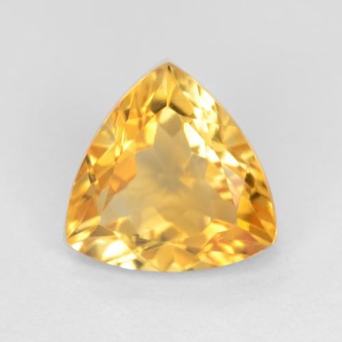 Dark Golden Citrine Gem - 1.7ct Trillion Facet (ID: 545583)
