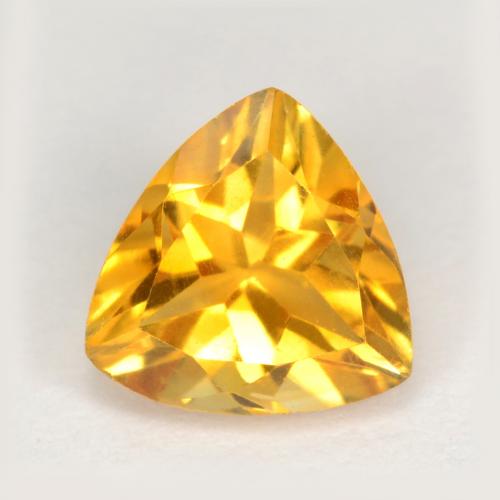 Medium Golden Цитрин Камень - 1.1ct Огранка Триллион Фасетная (ID: 545768)