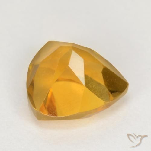 Citrine Gemstone in 7 x 7 mm (calibrated) Size for Sale, Citrine Stone in Medium Golden Color