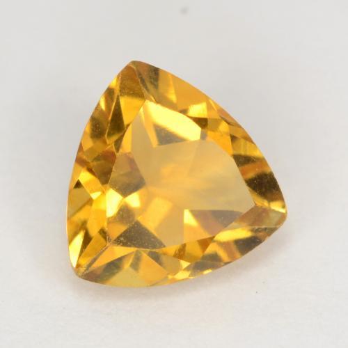1.01 ct Golden Citrine Stone, Natural Citrine in Trillion Facet Shape for Sale