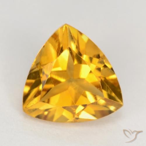 1.21ct Natural Dark Golden Citrine, Trillion, VS