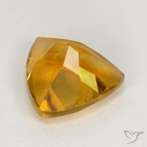 Citrine Gemstone in 7 x 7 mm (calibrated) Size for Sale, Citrine Stone in Dark Golden Color
