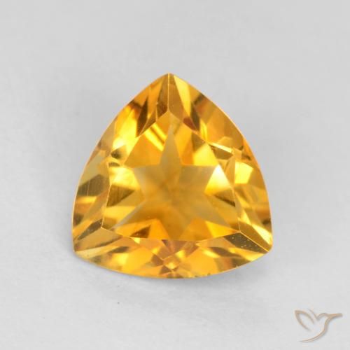 0.98ct Natural Dark Golden Citrine, Trillion, VS