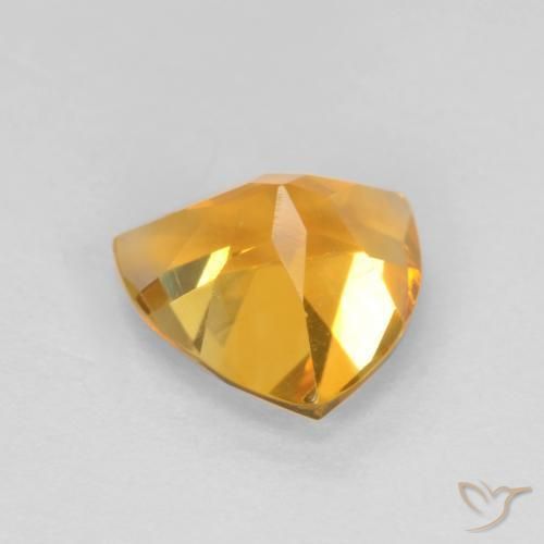 Citrine Gemstone in 7 x 7 mm (calibrated) Size for Sale, Citrine Stone in Dark Golden Color