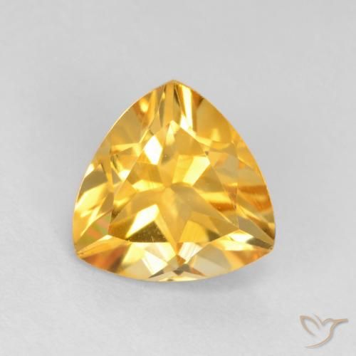 1.21ct Natural Medium Gold Citrine, Trillion, VS
