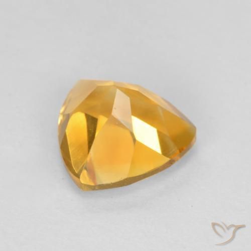 Citrine Gemstone in 7 x 7 mm (calibrated) Size for Sale, Citrine Stone in Medium Gold Color
