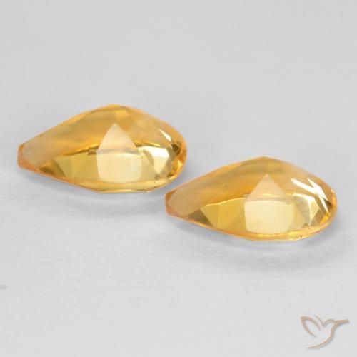 Citrine Gemstones in 7 x 5 mm (calibrated) Size for Sale, Citrine Stones in Deep Golden Orange Color