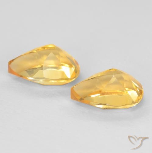 Citrine Gemstones in 7 x 5 mm (calibrated) Size for Sale, Citrine Stones in Bright Gold Color